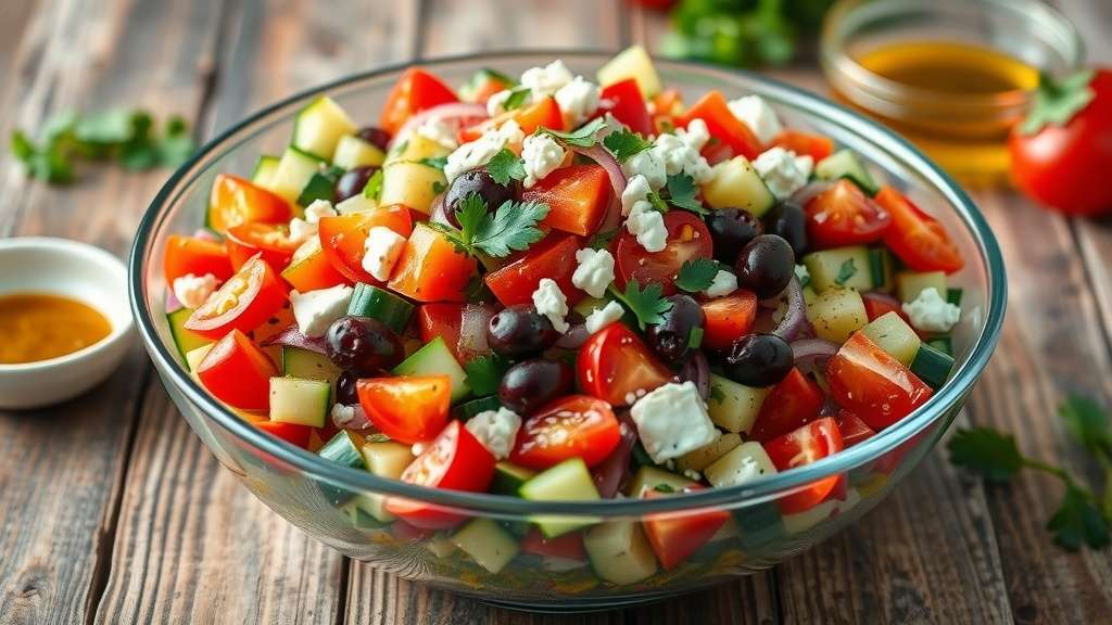 Fresh and Zesty Mediterranean Chopped Salad Recipe