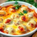 Cheesy Keto Meatball Casserole