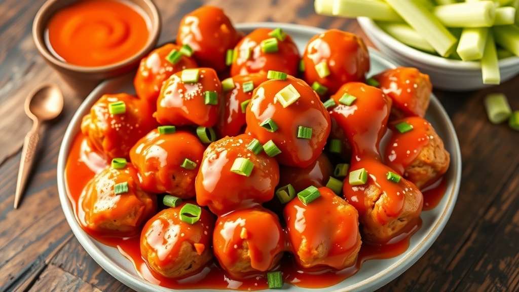 Spicy Buffalo Chicken Meatballs Recipe