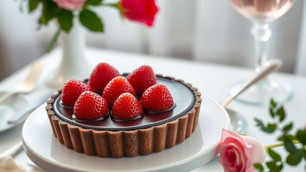 Decadent Chocolate Strawberry Tart for Valentine&#8217;s Day