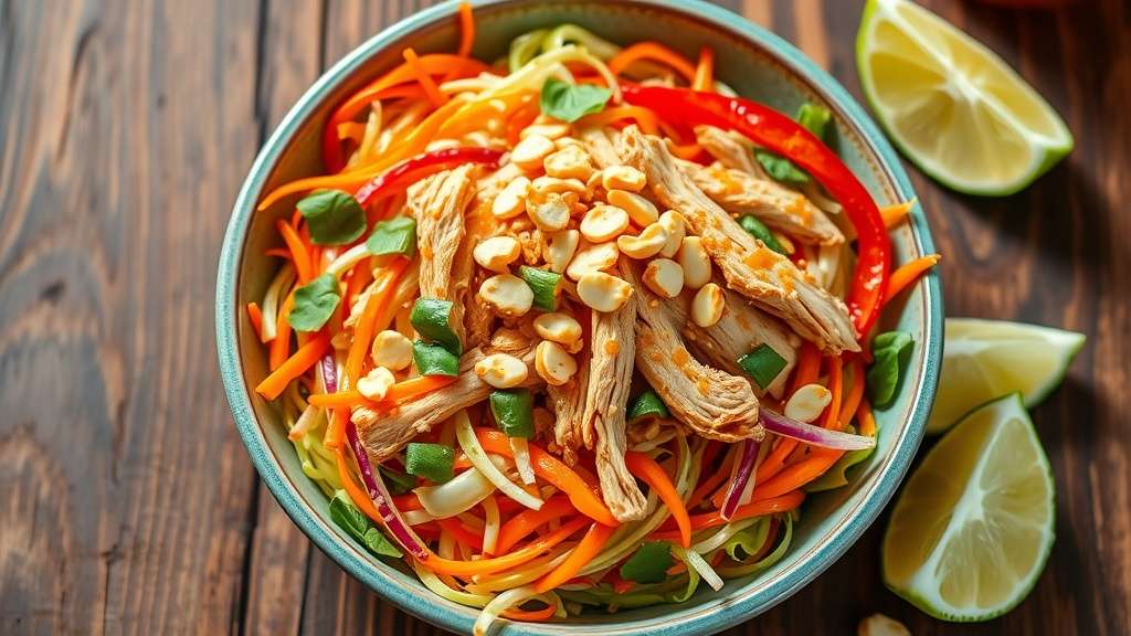 Zesty Crunchy Thai Chicken Salad Recipe